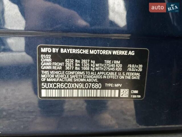 Синий БМВ Х3, объемом двигателя 3 л и пробегом 22 тыс. км за 27000 $, фото 12 на Automoto.ua