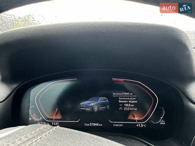 Синій БМВ Х3, об'ємом двигуна 2 л та пробігом 52 тис. км за 33900 $, фото 30 на Automoto.ua