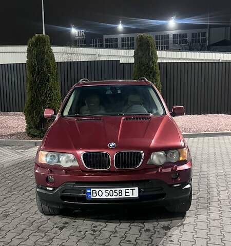 Красный БМВ Х5, объемом двигателя 3 л и пробегом 340 тыс. км за 6500 $, фото 1 на Automoto.ua