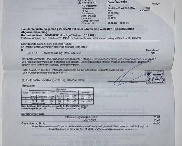 Серый БМВ Х5, объемом двигателя 3 л и пробегом 294 тыс. км за 17500 $, фото 37 на Automoto.ua