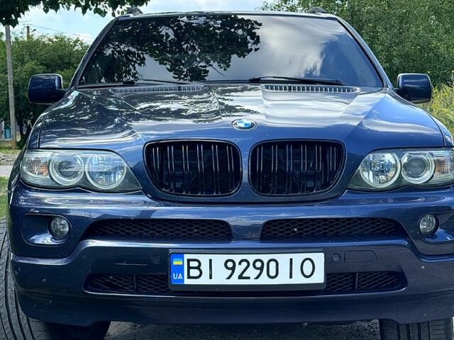 Синий БМВ Х5, объемом двигателя 3 л и пробегом 425 тыс. км за 10000 $, фото 2 на Automoto.ua