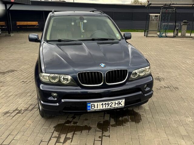 Синий БМВ Х5, объемом двигателя 3 л и пробегом 442 тыс. км за 10500 $, фото 2 на Automoto.ua