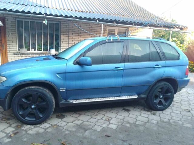 Синий БМВ Х5, объемом двигателя 3 л и пробегом 220 тыс. км за 4500 $, фото 3 на Automoto.ua