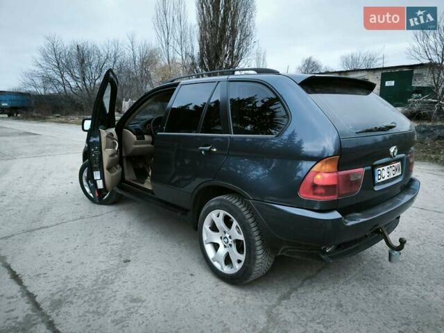 Синий БМВ Х5, объемом двигателя 3 л и пробегом 420 тыс. км за 5100 $, фото 3 на Automoto.ua