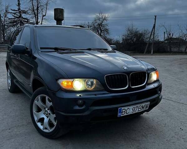 Синий БМВ Х5, объемом двигателя 3 л и пробегом 420 тыс. км за 5100 $, фото 1 на Automoto.ua