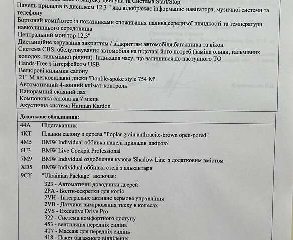 Білий БМВ X7, об'ємом двигуна 2.99 л та пробігом 70 тис. км за 96000 $, фото 17 на Automoto.ua