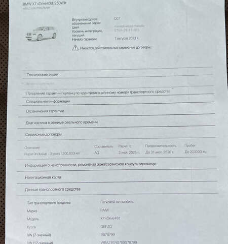 Белый БМВ X7, объемом двигателя 3 л и пробегом 115 тыс. км за 115000 $, фото 43 на Automoto.ua