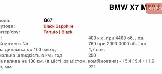 БМВ X7, об'ємом двигуна 3 л та пробігом 21 тис. км за 109000 $, фото 19 на Automoto.ua