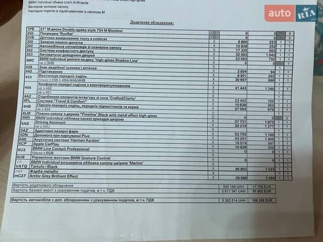 Серый БМВ X7, объемом двигателя 2.99 л и пробегом 95 тыс. км за 77000 $, фото 49 на Automoto.ua