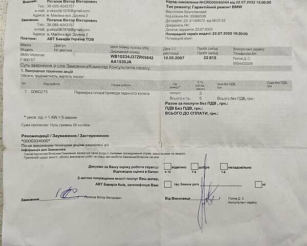 Синий БМВ F 800ST, объемом двигателя 0 л и пробегом 29 тыс. км за 4300 $, фото 8 на Automoto.ua