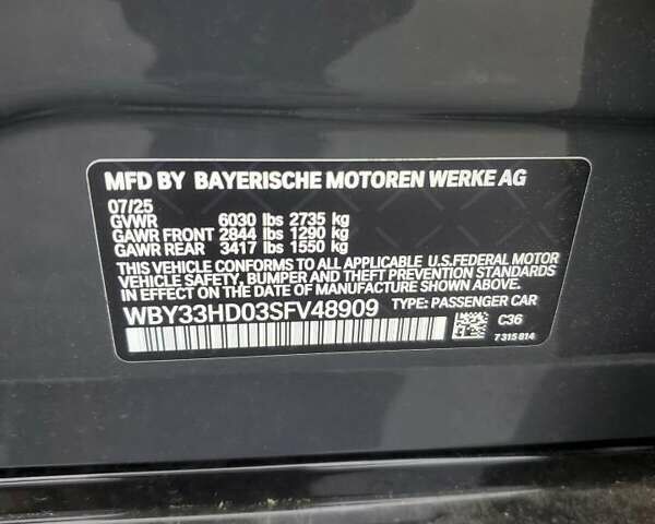 Серый БМВ i4, объемом двигателя 0 л и пробегом 2 тыс. км за 18000 $, фото 11 на Automoto.ua