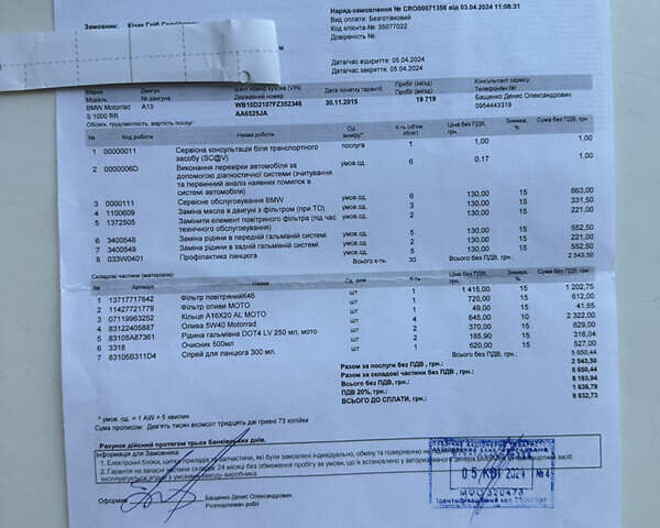 Чорний БМВ S 1000RR, об'ємом двигуна 1 л та пробігом 20 тис. км за 16000 $, фото 14 на Automoto.ua