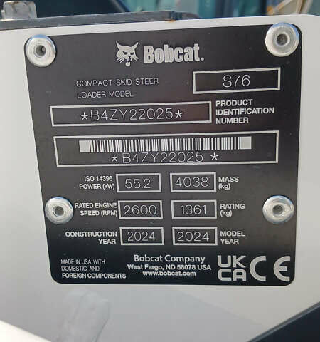 Белый Бобкэт С770, объемом двигателя 0 л и пробегом 0 тыс. км за 106281 $, фото 8 на Automoto.ua