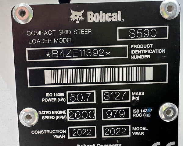 Білий Бобкет S590, об'ємом двигуна 2.6 л та пробігом 0 тис. км за 68802 $, фото 5 на Automoto.ua