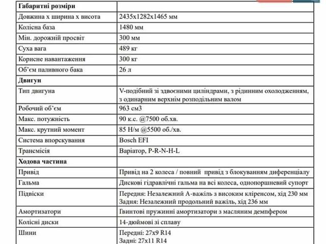 Бежевий СФ мото CForce 1000 Overland, об'ємом двигуна 0.8 л та пробігом 1 тис. км за 15500 $, фото 11 на Automoto.ua
