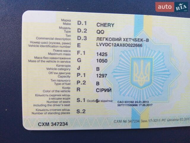 Сірий Чері Кью Кью, об'ємом двигуна 1.3 л та пробігом 124 тис. км за 1800 $, фото 21 на Automoto.ua