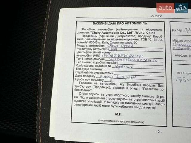 Красный Чери Tiggo 2, объемом двигателя 1.5 л и пробегом 115 тыс. км за 8300 $, фото 75 на Automoto.ua
