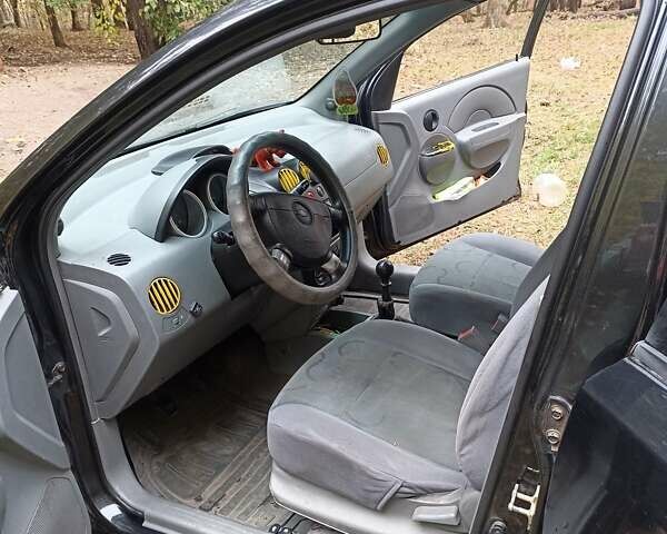 Черный Шевроле Авео, объемом двигателя 1.5 л и пробегом 216 тыс. км за 3500 $, фото 8 на Automoto.ua