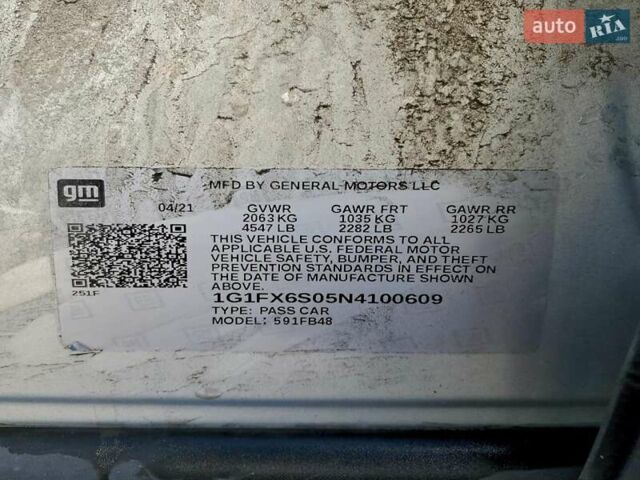 Серый Шевроле Bolt EV, объемом двигателя 0 л и пробегом 127 тыс. км за 4500 $, фото 11 на Automoto.ua