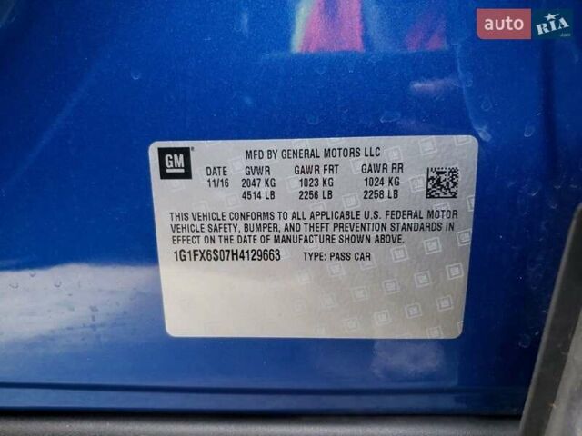 Синій Шевроле Bolt EV, об'ємом двигуна 0 л та пробігом 160 тис. км за 12300 $, фото 11 на Automoto.ua