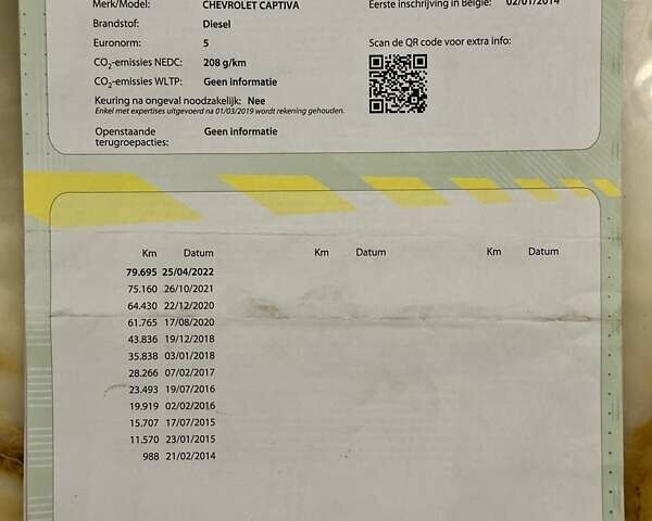 Білий Шевроле Каптіва, об'ємом двигуна 2.23 л та пробігом 158 тис. км за 12900 $, фото 90 на Automoto.ua