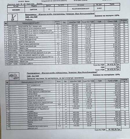 Серый Шевроле Каптива, объемом двигателя 2.2 л и пробегом 235 тыс. км за 12000 $, фото 37 на Automoto.ua