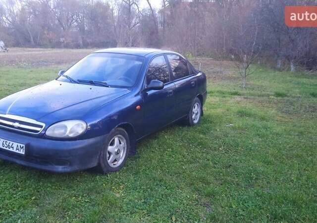 Синий Шевроле Ланос, объемом двигателя 1.5 л и пробегом 145 тыс. км за 1900 $, фото 2 на Automoto.ua