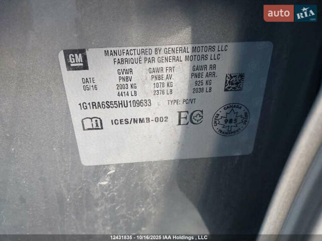 Сірий Шевроле Вольт, об'ємом двигуна 1.5 л та пробігом 192 тис. км за 9799 $, фото 14 на Automoto.ua