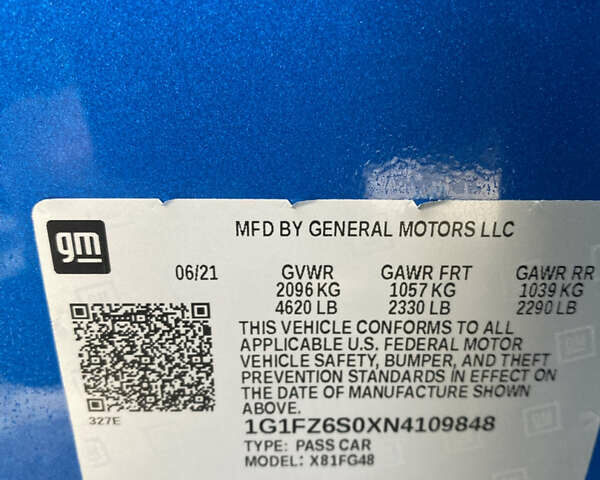 Синій Шевроле Bolt EUV, об'ємом двигуна 0 л та пробігом 33 тис. км за 20500 $, фото 21 на Automoto.ua