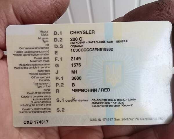 Червоний Крайслер 200, об'ємом двигуна 3.6 л та пробігом 118 тис. км за 10900 $, фото 18 на Automoto.ua