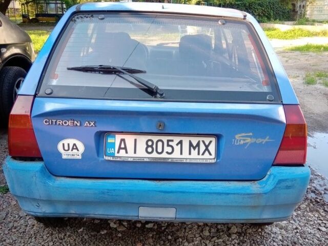 Синий Ситроен АХ, объемом двигателя 1 л и пробегом 270 тыс. км за 500 $, фото 5 на Automoto.ua