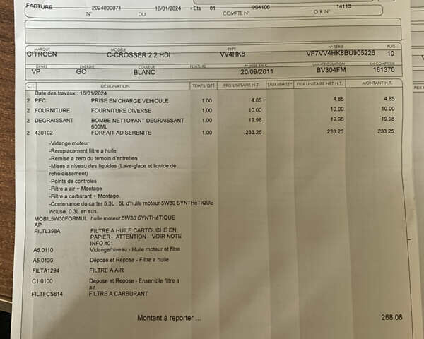 Белый Ситроен С-Кроссер, объемом двигателя 2.2 л и пробегом 184 тыс. км за 11500 $, фото 26 на Automoto.ua