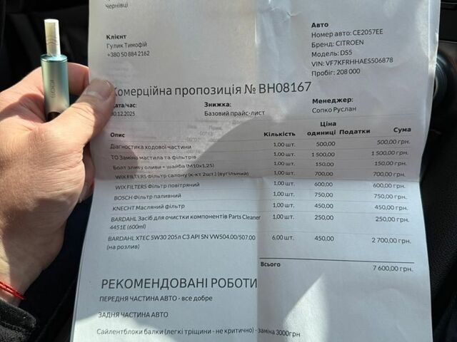 Белый Ситроен ДС5, объемом двигателя 2 л и пробегом 211 тыс. км за 9700 $, фото 16 на Automoto.ua