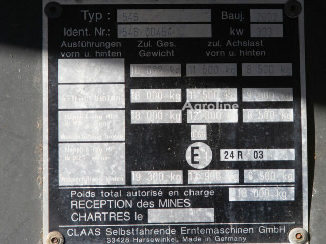 Клаас 480, об'ємом двигуна 0 л та пробігом 0 тис. км за 2824511 $, фото 15 на Automoto.ua