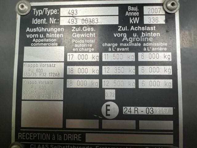 Клаас Ягуар 870, объемом двигателя 0 л и пробегом 0 тыс. км за 84953 $, фото 15 на Automoto.ua