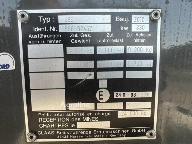 Клаас Лексіон, об'ємом двигуна 0 л та пробігом 0 тис. км за 169799 $, фото 11 на Automoto.ua