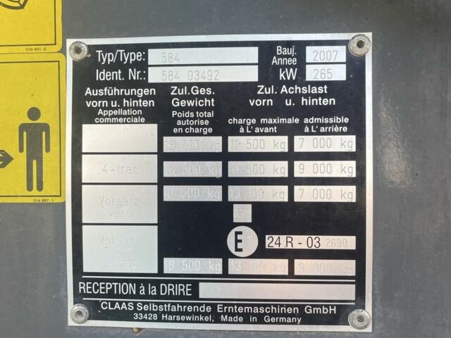 Клаас Другая, об'ємом двигуна 0 л та пробігом 0 тис. км за 121408 $, фото 9 на Automoto.ua