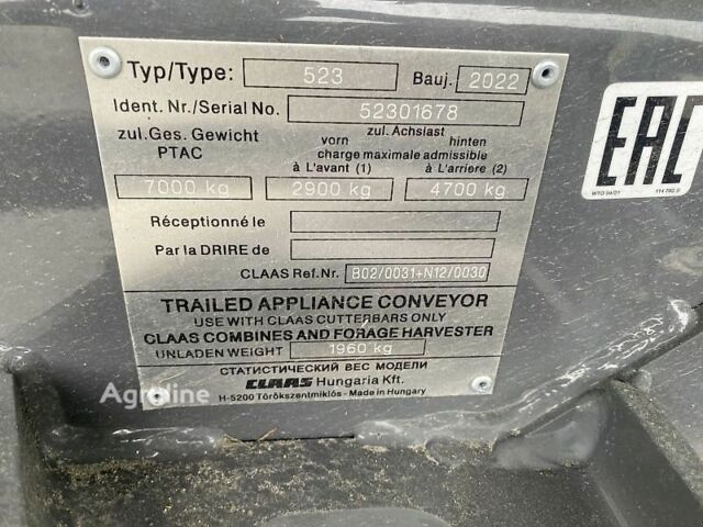 Клаас Другая, объемом двигателя 0 л и пробегом 0 тыс. км за 115660 $, фото 10 на Automoto.ua