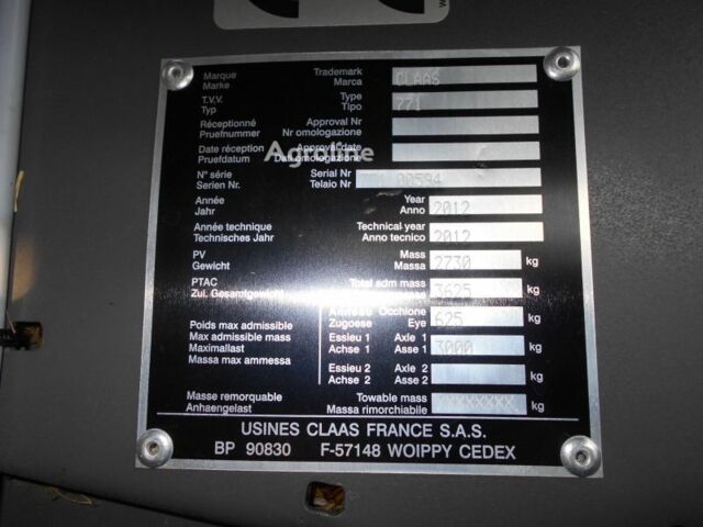 Зеленый Клаас Другая, объемом двигателя 0 л и пробегом 0 тыс. км за 21498 $, фото 5 на Automoto.ua