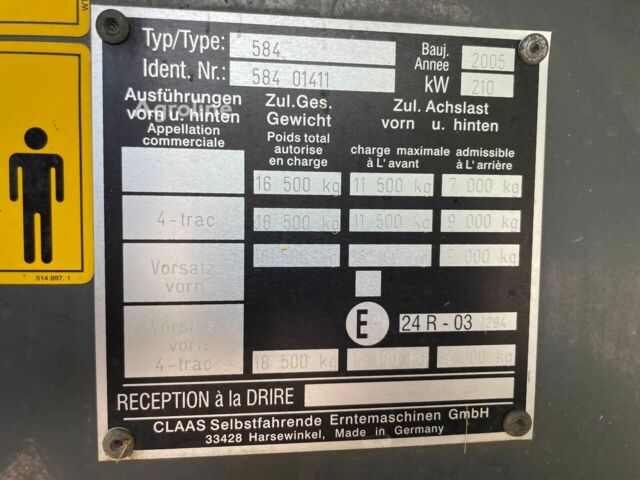 Клаас Lexion 540, объемом двигателя 0 л и пробегом 0 тыс. км за 101182 $, фото 17 на Automoto.ua