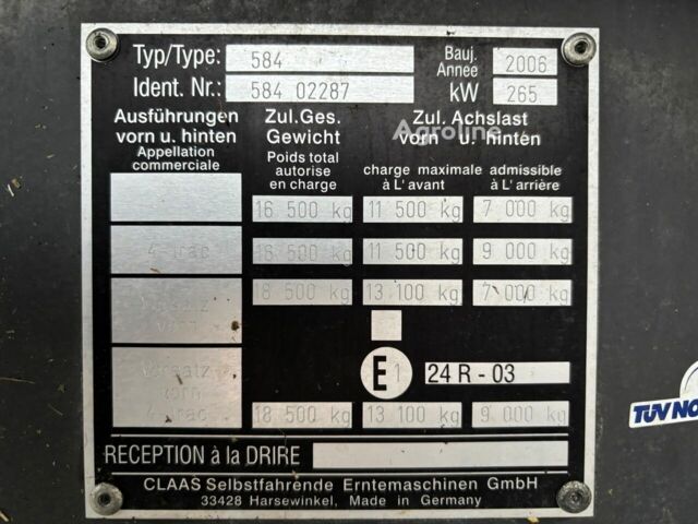 Клаас Lexion 560, объемом двигателя 0 л и пробегом 0 тыс. км за 125945 $, фото 17 на Automoto.ua