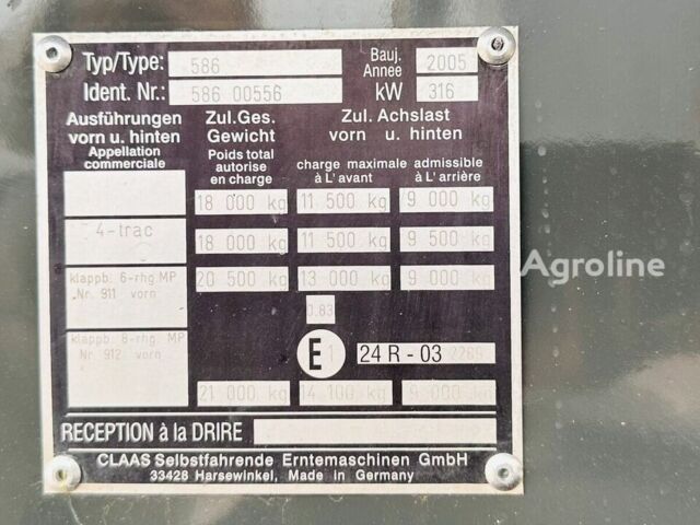 Клаас Lexion 580, об'ємом двигуна 0 л та пробігом 0 тис. км за 71293 $, фото 10 на Automoto.ua