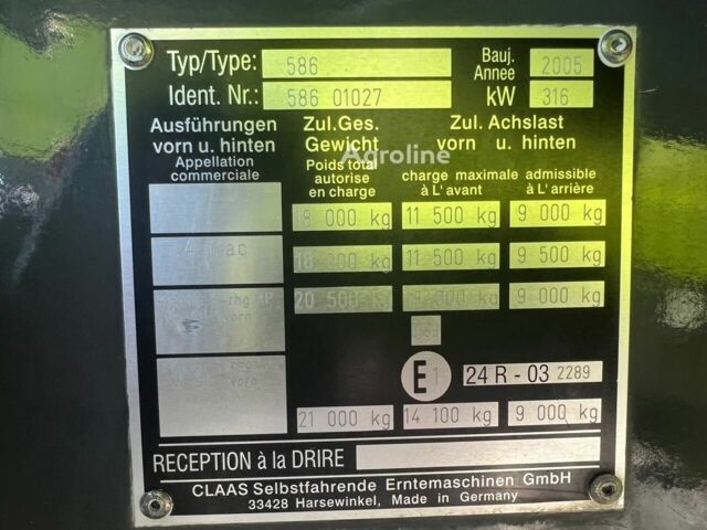 Клаас Lexion 580, об'ємом двигуна 0 л та пробігом 0 тис. км за 123860 $, фото 10 на Automoto.ua