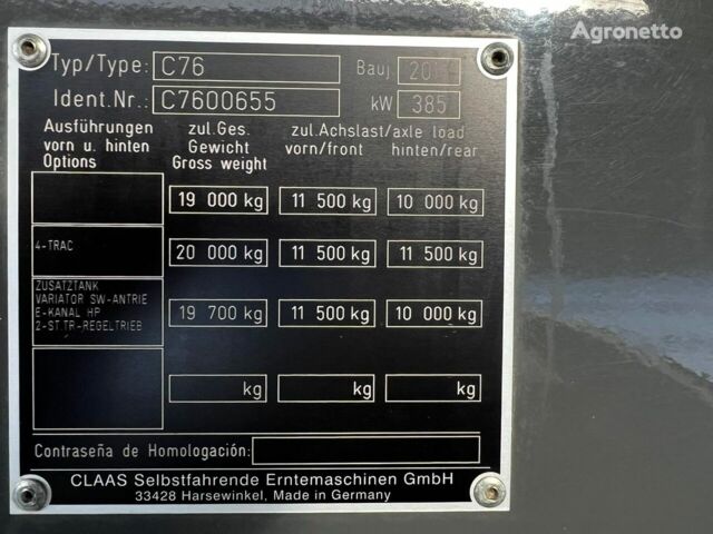 Клаас Lexion 770, объемом двигателя 0 л и пробегом 0 тыс. км за 176006 $, фото 26 на Automoto.ua