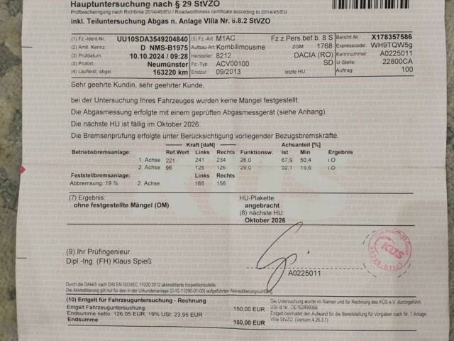 Синий Дачия Другая, объемом двигателя 1.6 л и пробегом 170 тыс. км за 8399 $, фото 15 на Automoto.ua