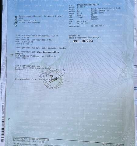 Дачия Лоджи 2017 в Бершаде на Automoto.ua Синий Дачия Лоджи, объемом двигателя 0 л и пробегом 227 тыс. км за 9650 $, фото 7 на Automoto.ua