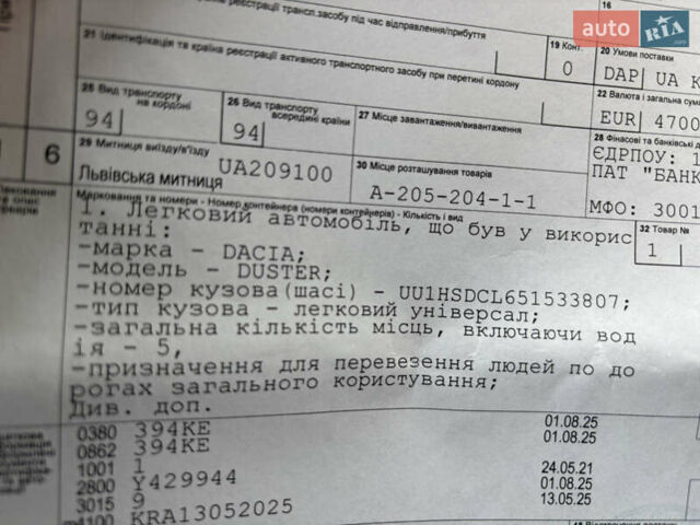Белый Дачия Duster, объемом двигателя 1.5 л и пробегом 259 тыс. км за 8650 $, фото 26 на Automoto.ua