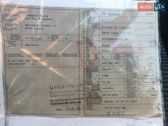 Красный Дачия Logan MCV, объемом двигателя 1.6 л и пробегом 190 тыс. км за 5700 $, фото 46 на Automoto.ua