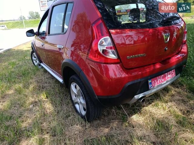 Червоний Дачія Sandero StepWay, об'ємом двигуна 1.6 л та пробігом 96 тис. км за 6800 $, фото 9 на Automoto.ua