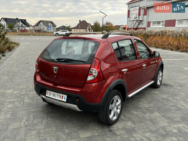 Красный Дачия Sandero StepWay, объемом двигателя 1.6 л и пробегом 139 тыс. км за 7350 $, фото 172 на Automoto.ua